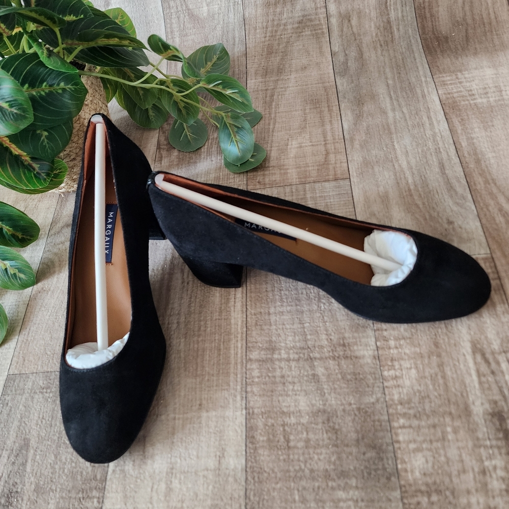 Margaux The Heel in Black Suede NWT Size EU 37/ US 7M - Picture 10 of 16